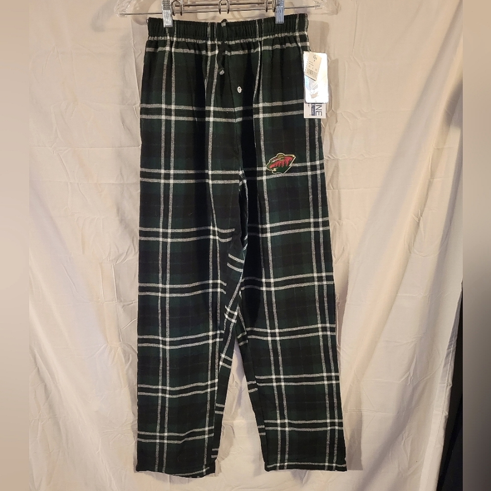 NHL Minnesota Wild Plaid Cotton Pajama Pants
